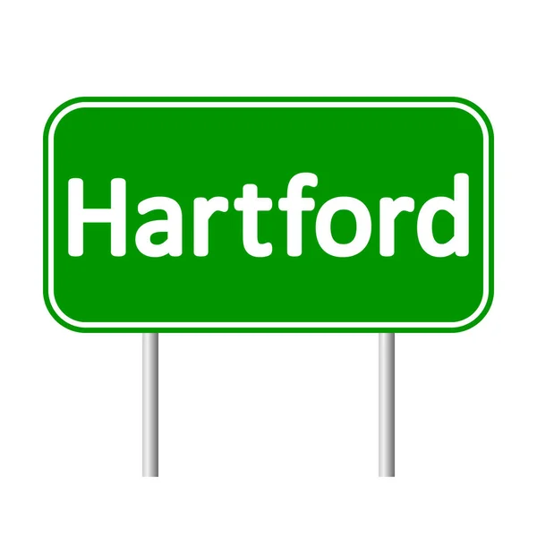 Hartford yeşil yol levhası. — Stok Vektör