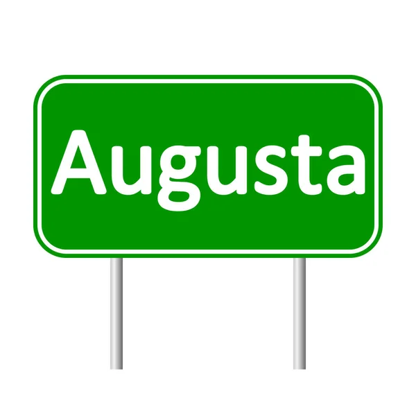 Augusta yeşil yol levhası. — Stok Vektör
