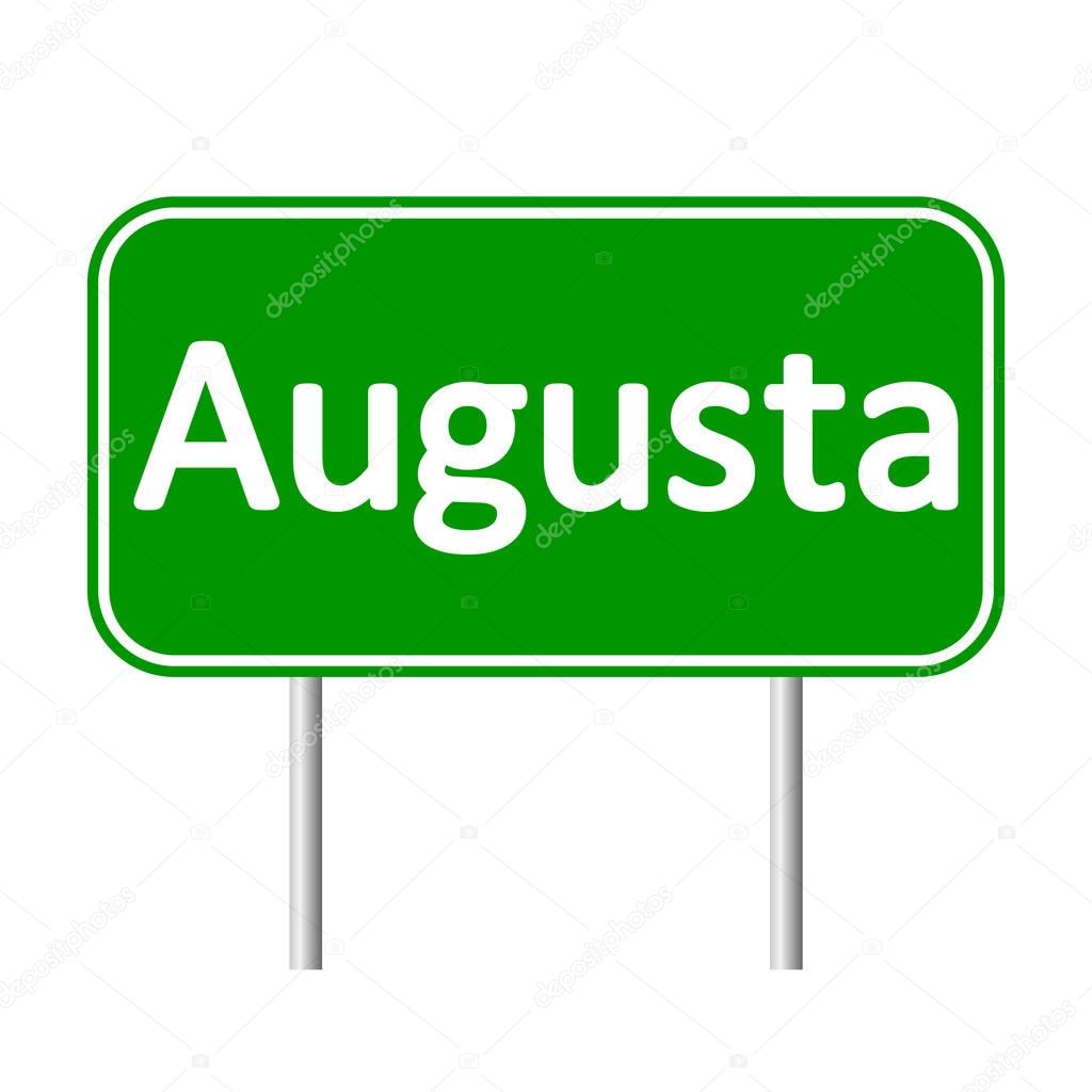 Augusta green road sign.
