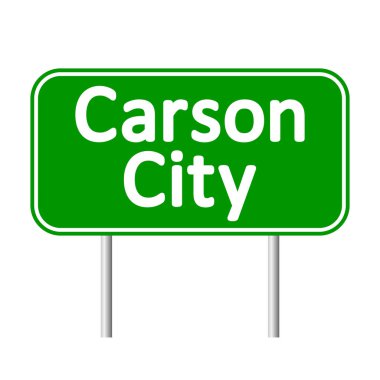 Carson city yeşil yol levhası