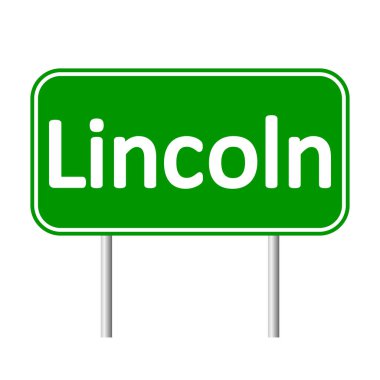 Lincoln yeşil yol levhası