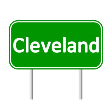 Cleveland yeşil yol levhası.