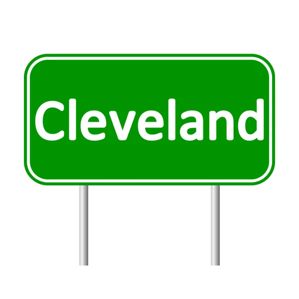 Cleveland yeşil yol levhası. — Stok Vektör