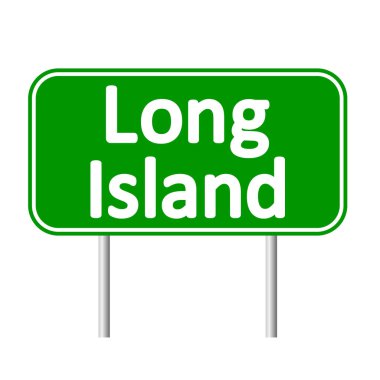 Long Island yeşil yol işareti.