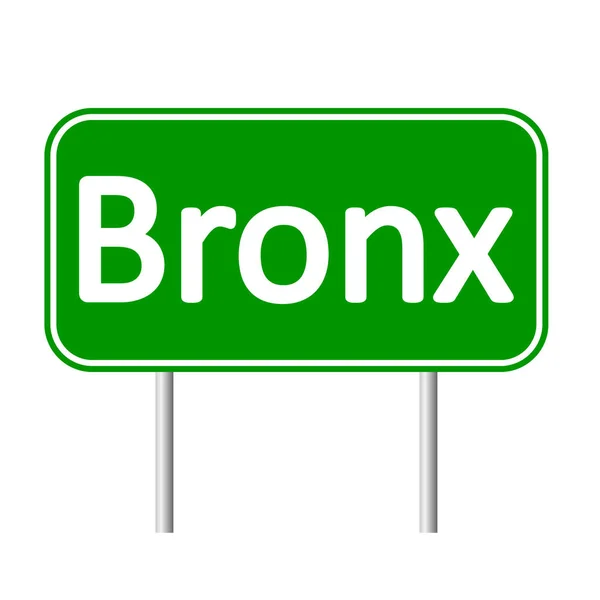 Bronx green road sign. — Stock Vector