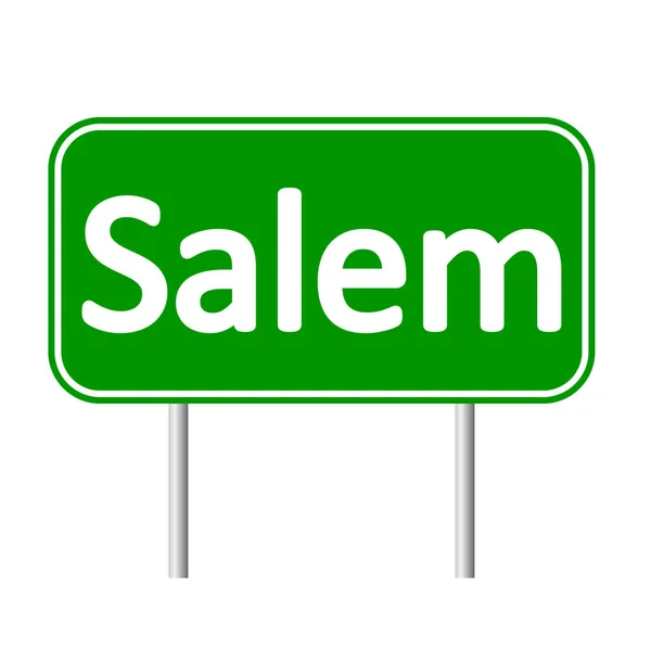 Salem green road sign. — Stock Vector