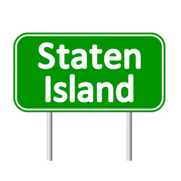 Staten Island grønt veiskilt . – stockvektor