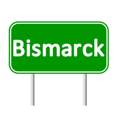 Bismarck yeşil yol levhası