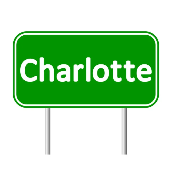 Charlotte zielony znak — Wektor stockowy