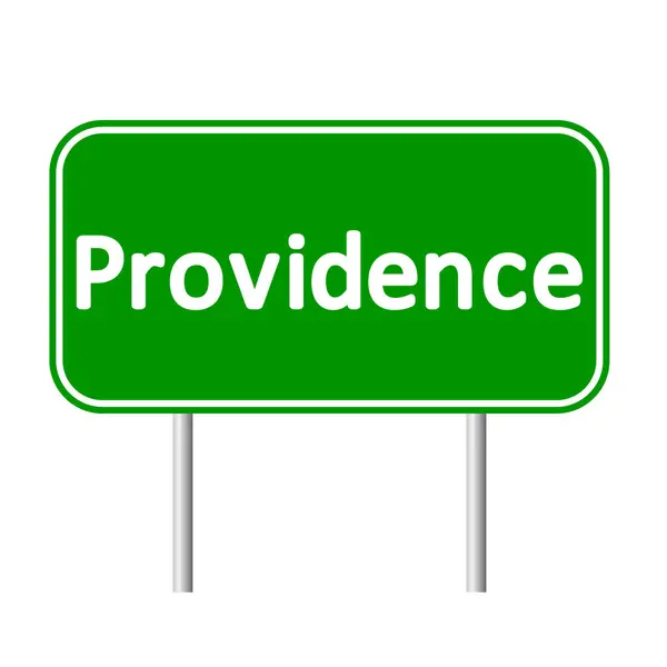 Providence yeşil yol levhası — Stok Vektör