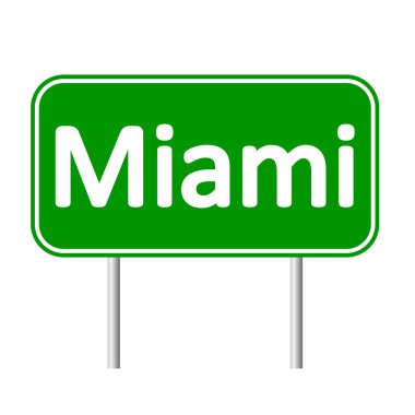 Miami yeşil yol işareti.
