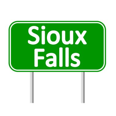 Sioux falls yeşil yol levhası