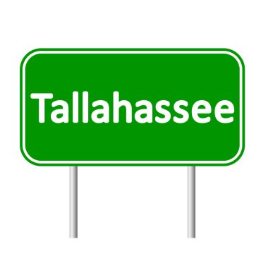 Tallahassee yeşil yol levhası.