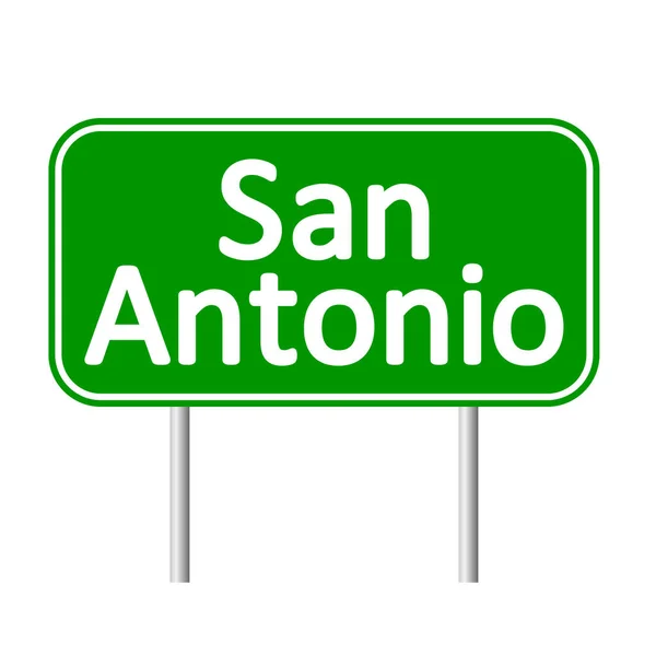 San Antonio green road sign. — Stock Vector