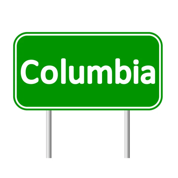 Зеленый дорожный знак округа Колумбия — стоковый вектор
