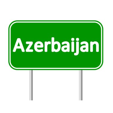 Azerbaycan yol levhası.
