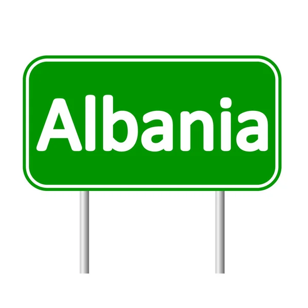 Albania road sign. — Stock Vector