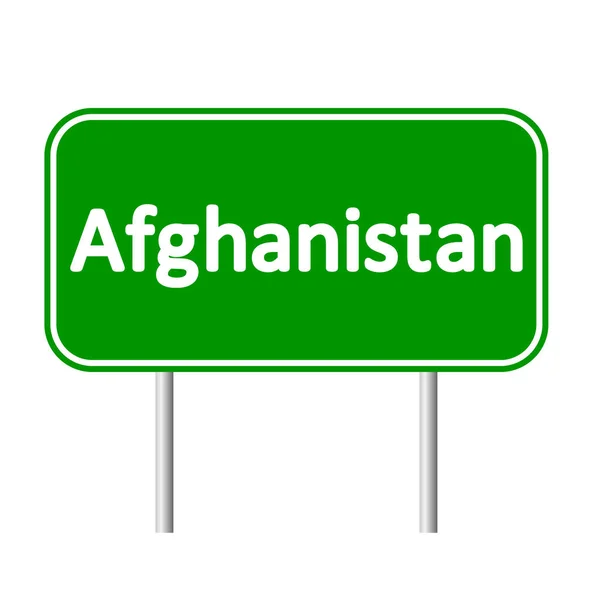Afganistan yol levhası. — Stok Vektör