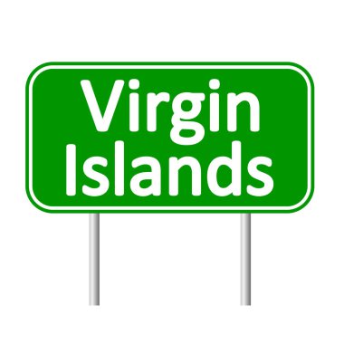 Virgin Adaları yol işareti.
