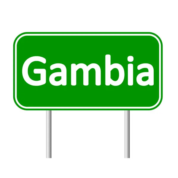 Gambia-Verkehrsschild. — Stockvektor