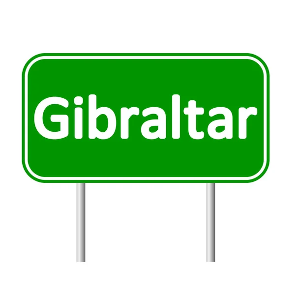 Gibraltar road sign. — Stock Vector