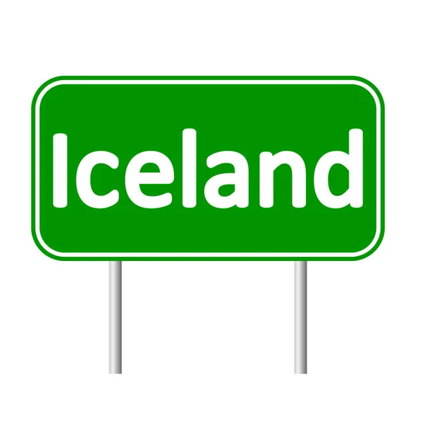 Islândia sinal de estrada . — Vetor de Stock