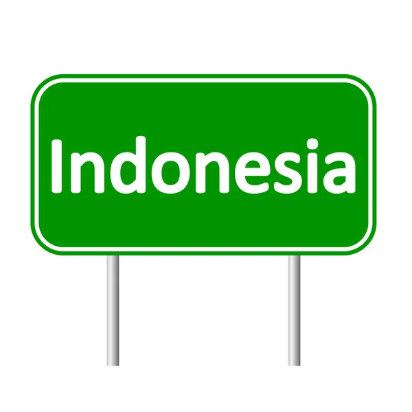 Indonesia cartello stradale . — Vettoriale Stock
