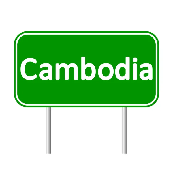 Cambodia road sign. — Stock Vector