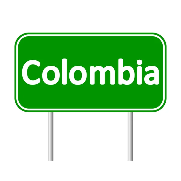 Colombia road sign. — Stock Vector