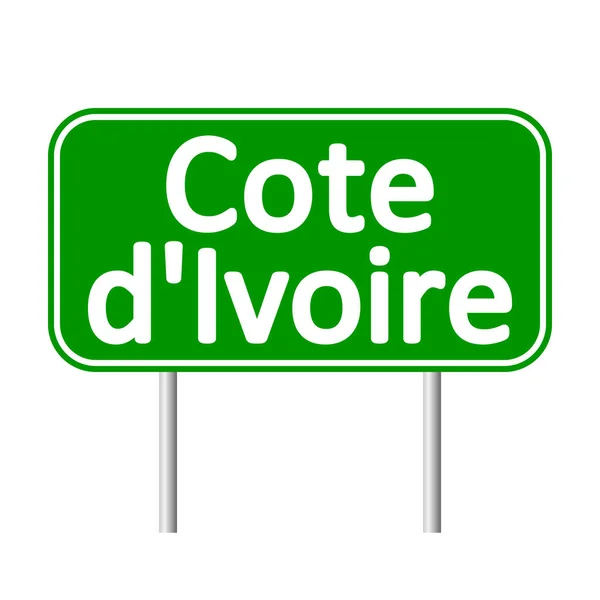 Cote d'Ivoire road sign. — Stock Vector