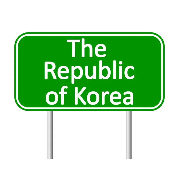 Vägskylten Republiken Korea. — Stock vektor