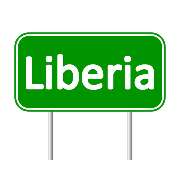 Liberia road sign. — Stock Vector