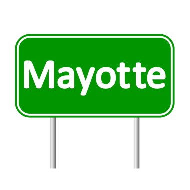 Mayotte yol işareti.