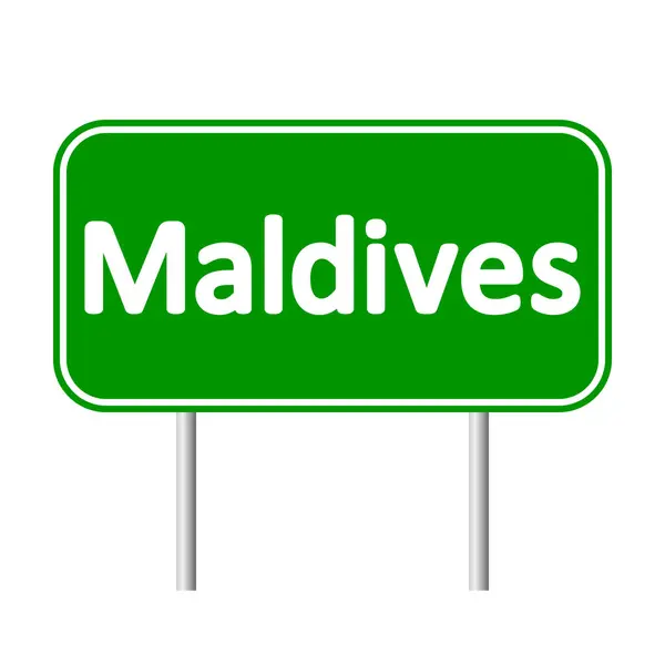 Maldives road sign. — Stock Vector