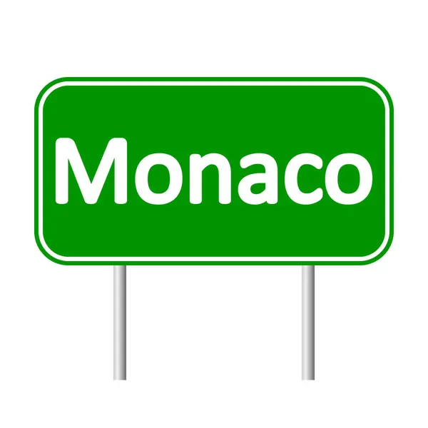 Monaco road sign. — Stock Vector