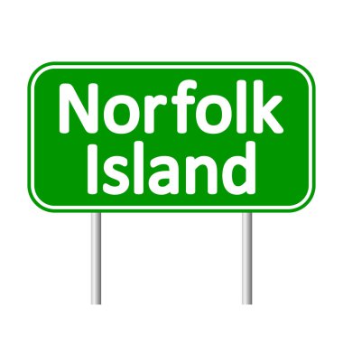 Norfolk Adası yol işareti.