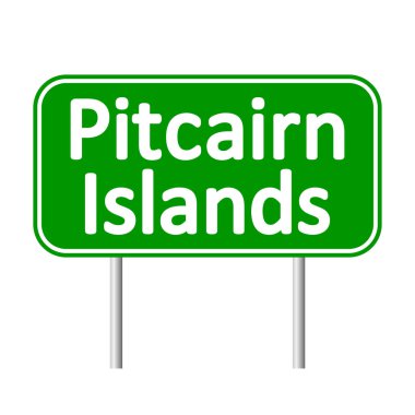 Pitcairn Adaları yol işareti.