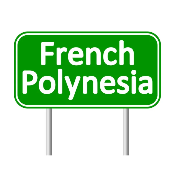 French Polynesia road sign. — Stock Vector