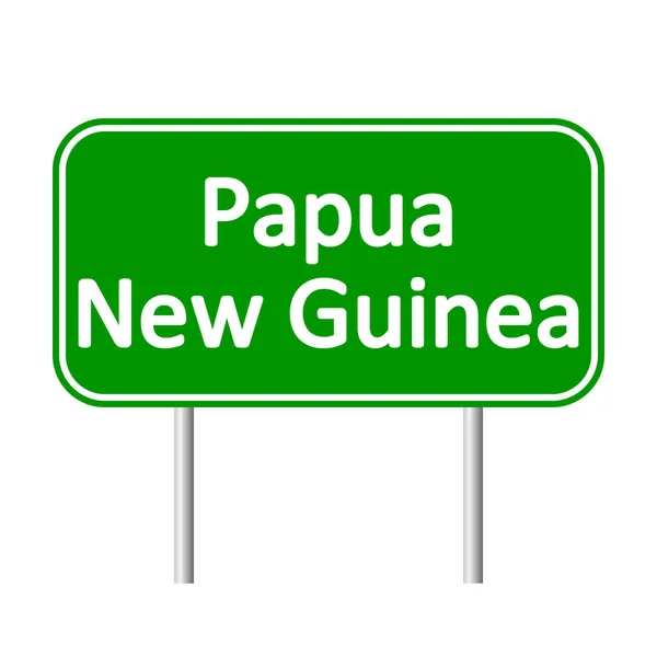 Papua New Guinea road sign. — Stock Vector