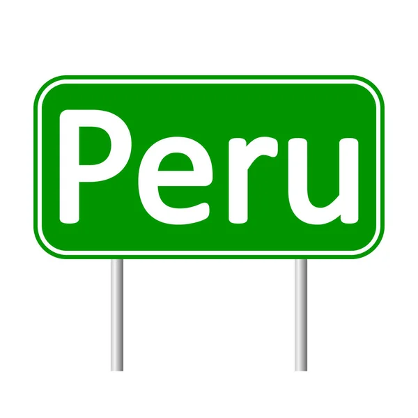 Señal de carretera Perú . — Archivo Imágenes Vectoriales