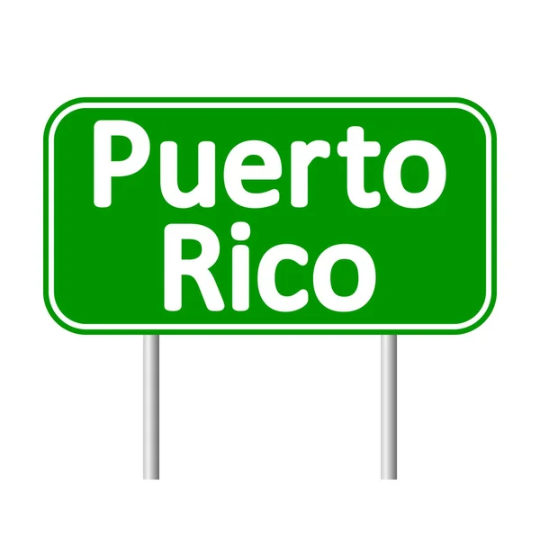 Porto Rico cartello stradale . — Vettoriale Stock