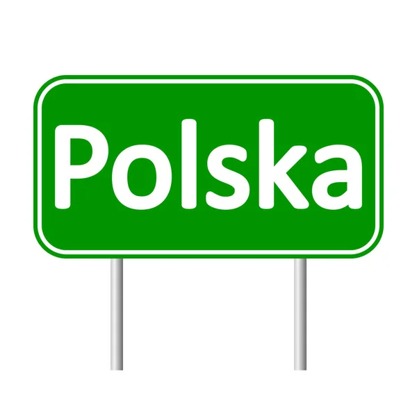 Polska road sign. — Stock Vector