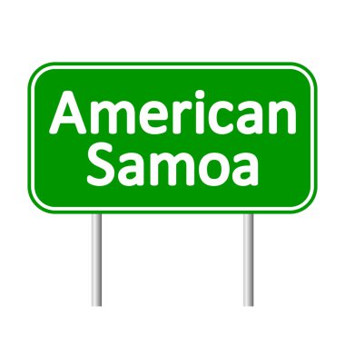 Amerikan Samoası yol levhası.