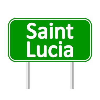 Saint lucia yol levhası.