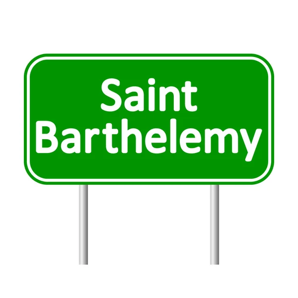 Saint-Barthelemy yol işareti. — Stok Vektör