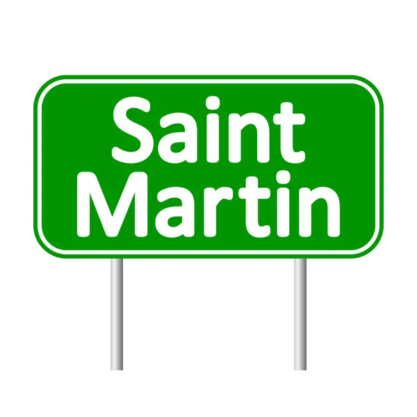 Saint-Martin yol işareti. — Stok Vektör