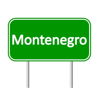 Karadağ yol işareti.