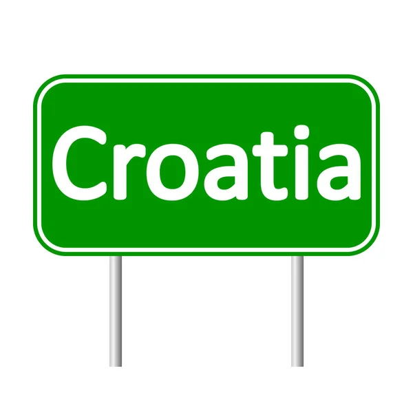 Croatia road sign. — Stock Vector