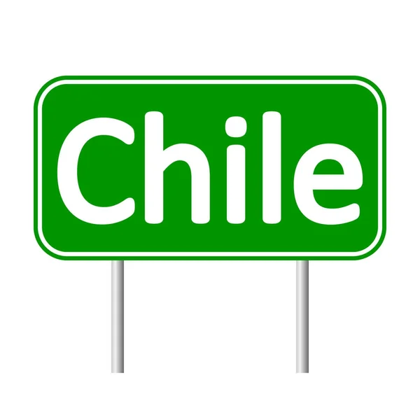 Chile sinal de estrada . — Vetor de Stock