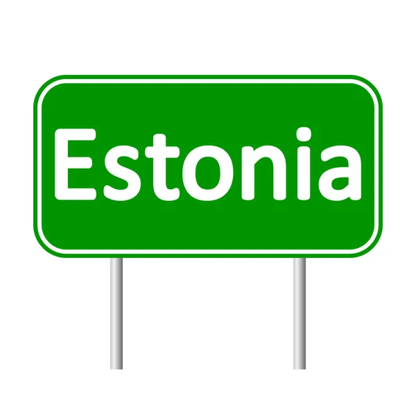 Estonia road sign. — Stock Vector